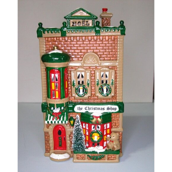 Department 56 Christmas Shop Village Lighted Holiday Decor Ceramic Building - Picture 1 of 9